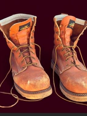 Thorogood Steel Toe Boots Men's - Brown Leather Lace-Up
